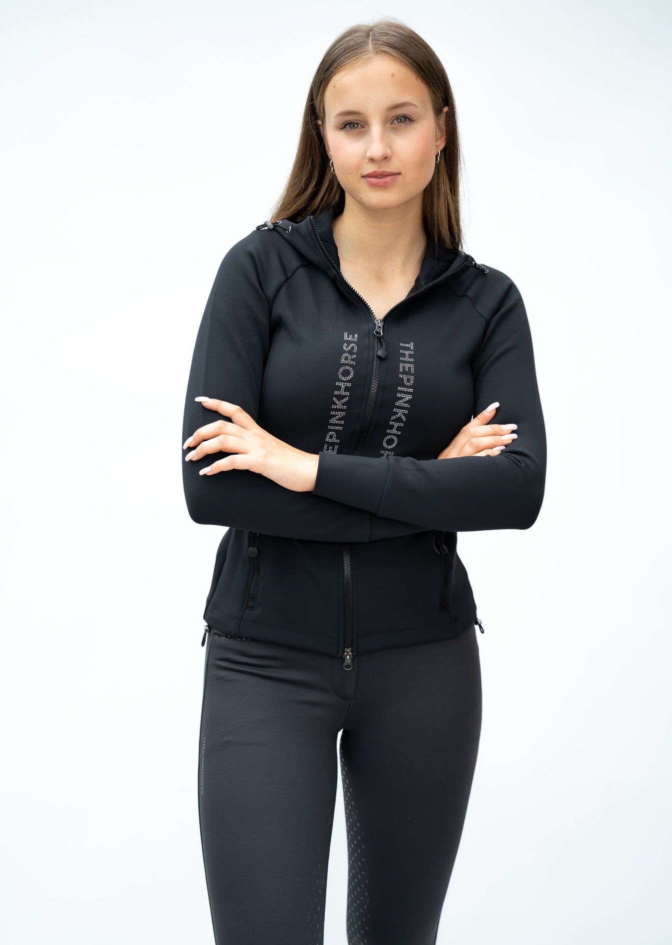 Hugging Jacket Thepinkhorse | Transition jacket for equestrian sports with glitter ...